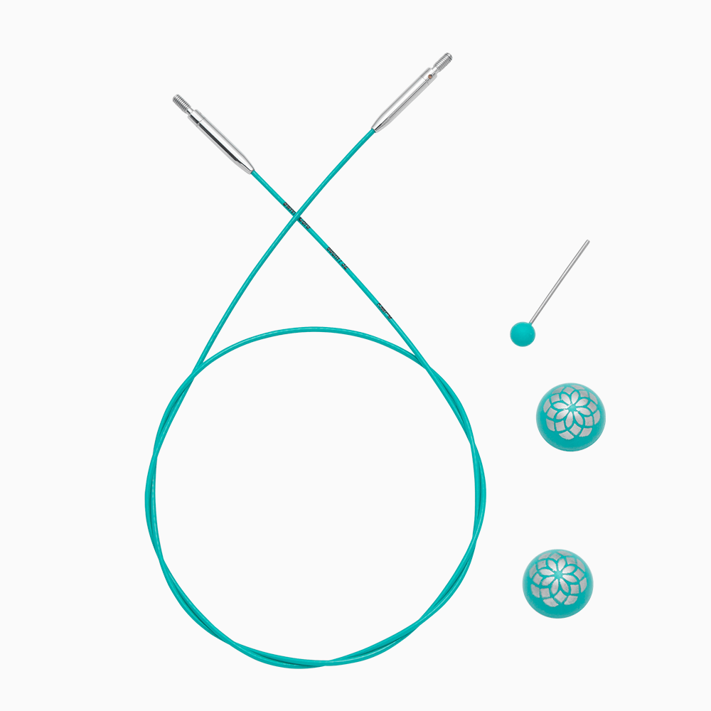 KnitPro Knitting Needles 20cm 360º Swivel Cable to make a IC 40cm needle The Mindful Collection | 360º Swivel Cables