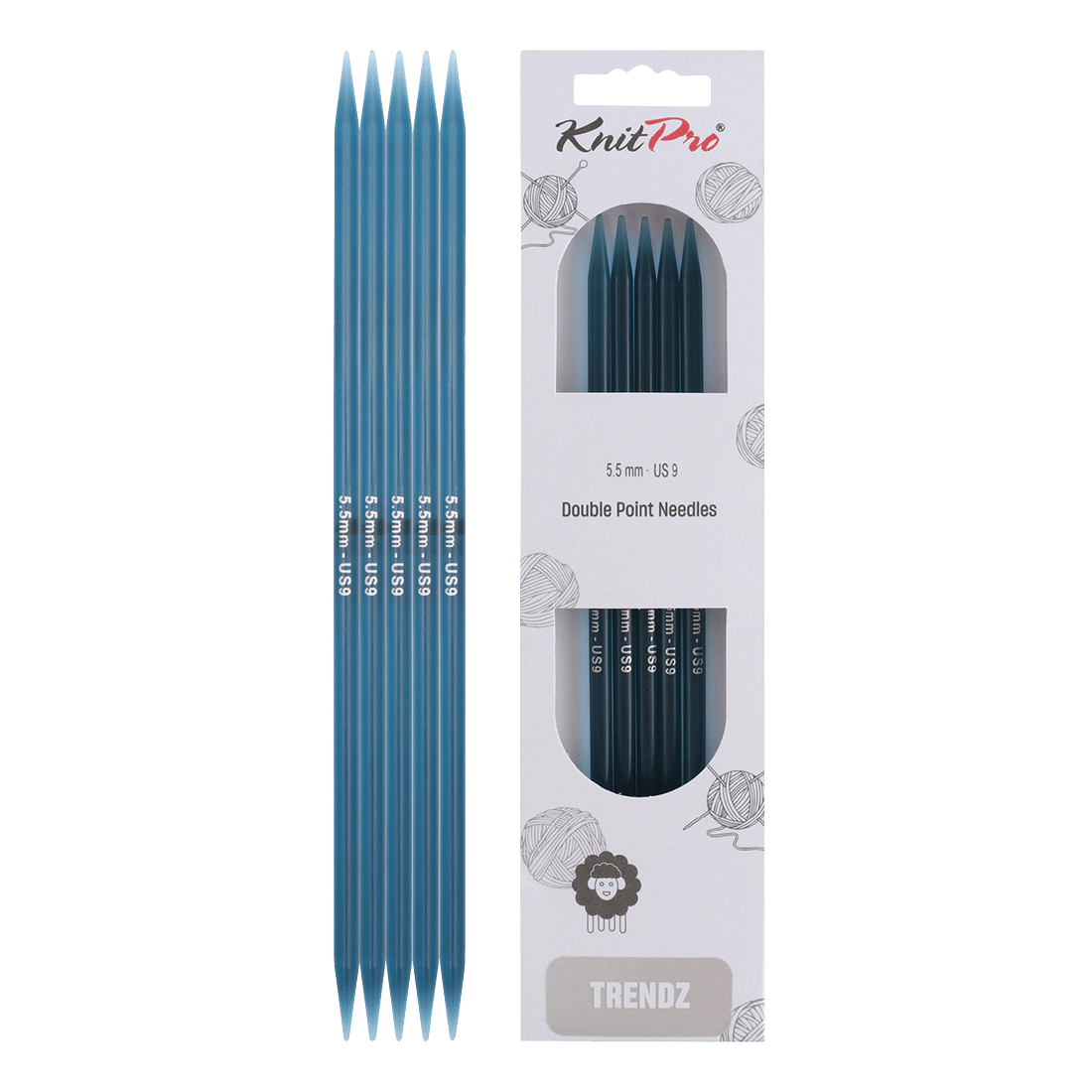 KnitPro Knitting Needles 20cm / 5.5mm KnitPro | Trendz | Double Pointed Knitting Needles