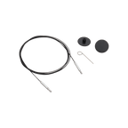 KnitPro Knitting Needles 20cm cable to make a 40cm / 16" IC needle KnitPro | Thin and Flex Black Nylon Coated Stainless Steel 360 Swivel Cables