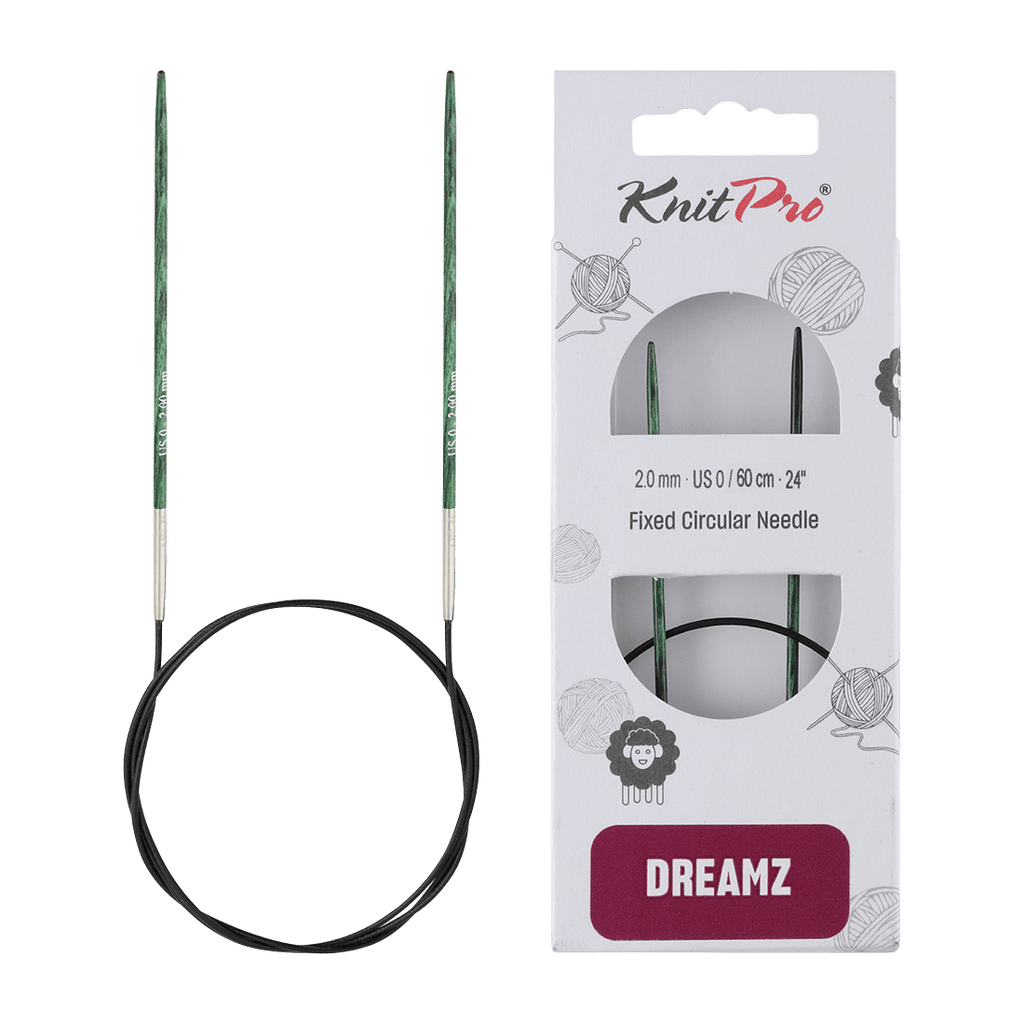 KnitPro Knitting Needles 25cm / 2.0mm KnitPro | Dreamz | Fixed Circular Knitting Needles