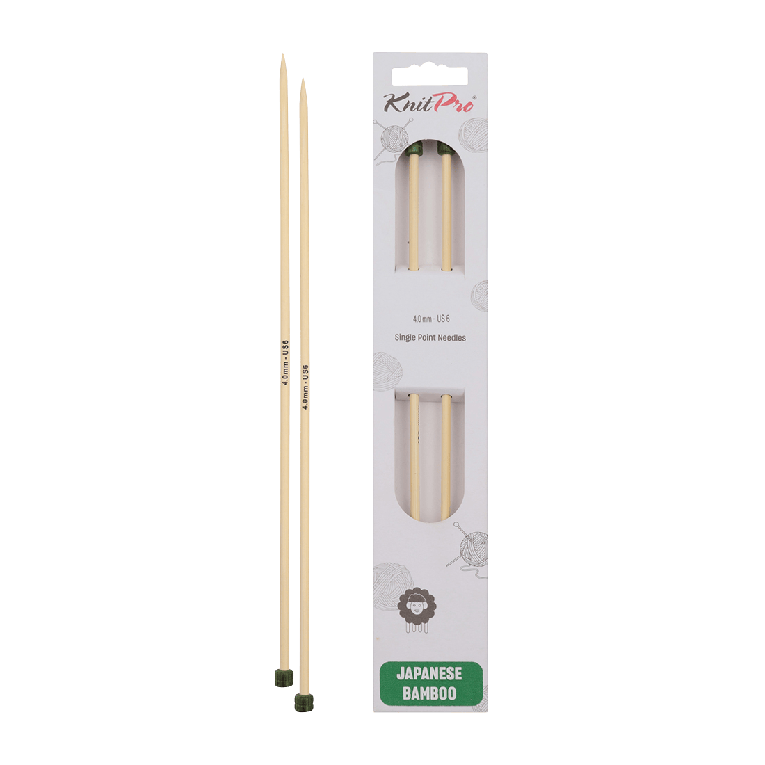 KnitPro Knitting Needles 25cm / 2.0mm KnitPro | Japanese Bamboo | Single Pointed Knitting Needles