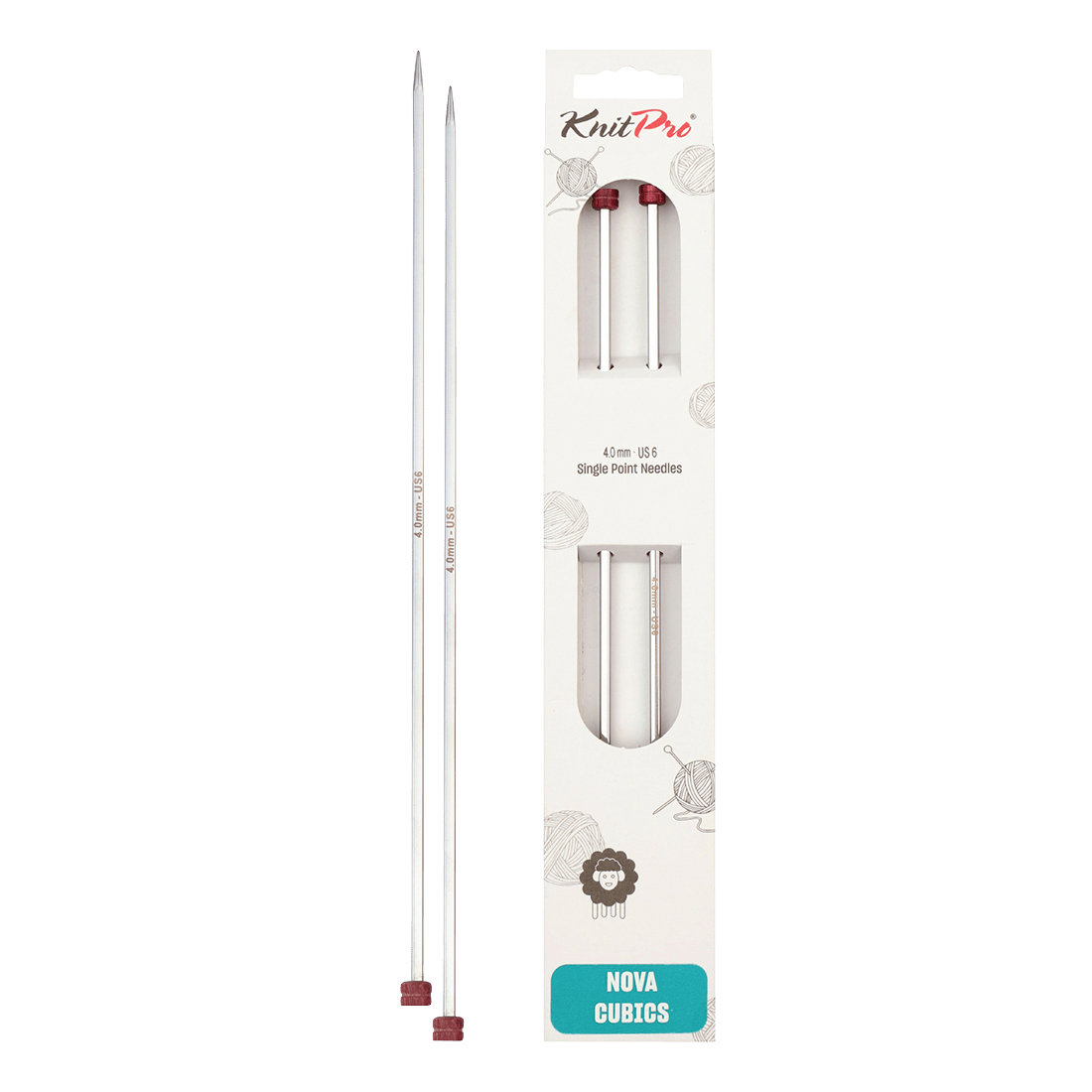 KnitPro Knitting Needles 25cm / 2.0mm KnitPro | Nova Cubics | Single Pointed Knitting Needles