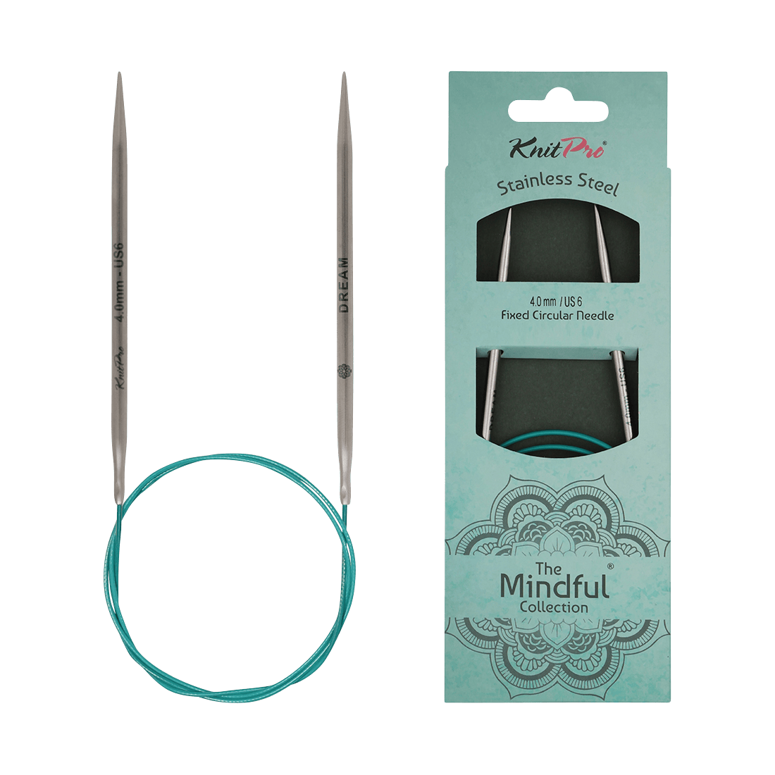 KnitPro Knitting Needles 25cm / 2.0mm KnitPro | The Mindful Collection | Lace Fixed Circular Knitting Needles