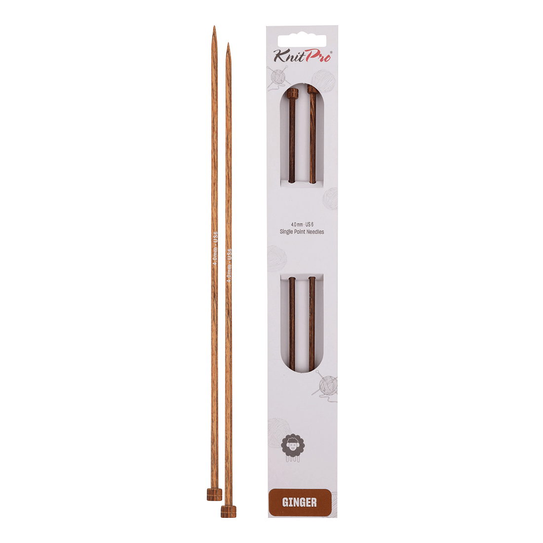 KnitPro Knitting Needles 25cm / 3.0mm KnitPro | Ginger | Single Pointed Knitting Needles
