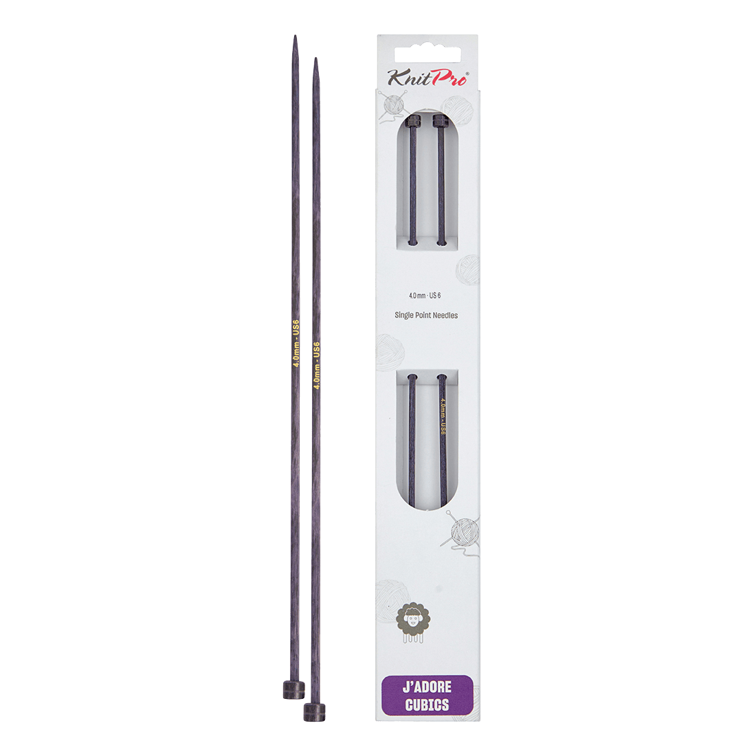 KnitPro Knitting Needles 25cm / 3.5mm KnitPro | J'adore Cubics | Single Pointed Knitting Needles
