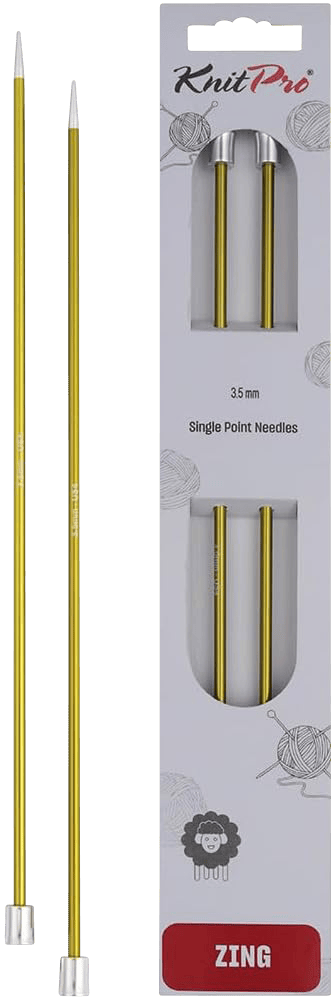 KnitPro Knitting Needles 25cm / 3.5mm KnitPro | Zing | Single Pointed Knitting Needles