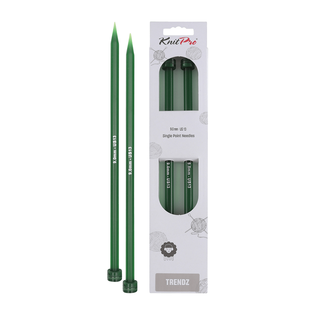 KnitPro Knitting Needles 25cm / 9.0mm KnitPro | Trendz | Single Pointed Knitting Needles