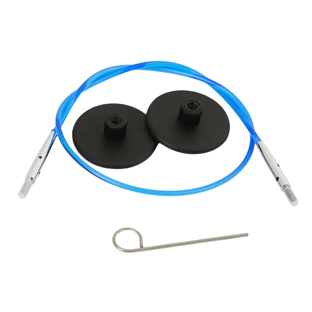 KnitPro Knitting Needles 28cm blue cable to make a 50cm / 20" IC needle KnitPro | Nylon Colour Coded Cables