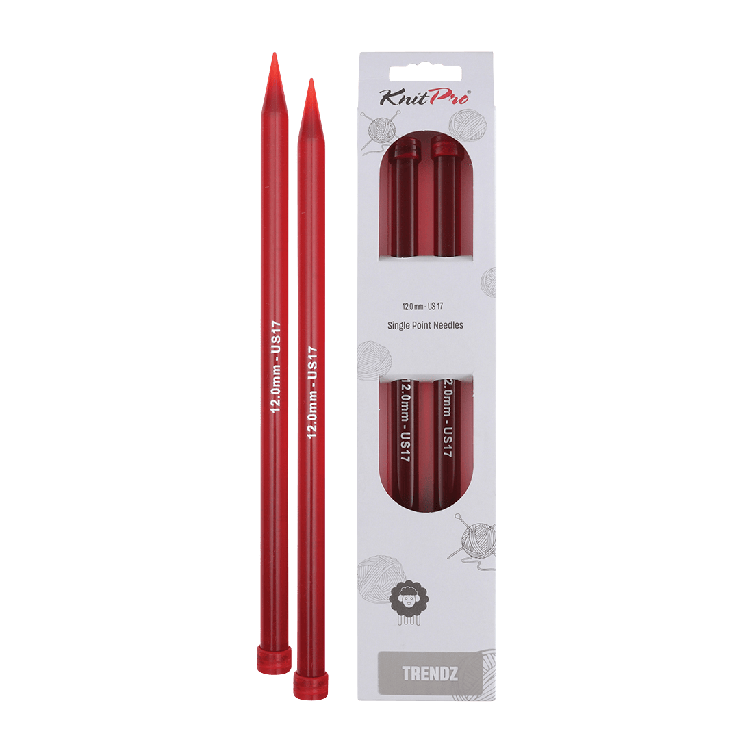 KnitPro Knitting Needles 30cm / 12.0mm KnitPro | Trendz | Single Pointed Knitting Needles