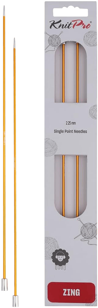 KnitPro Knitting Needles 30cm / 2.25mm KnitPro | Zing | Single Pointed Knitting Needles