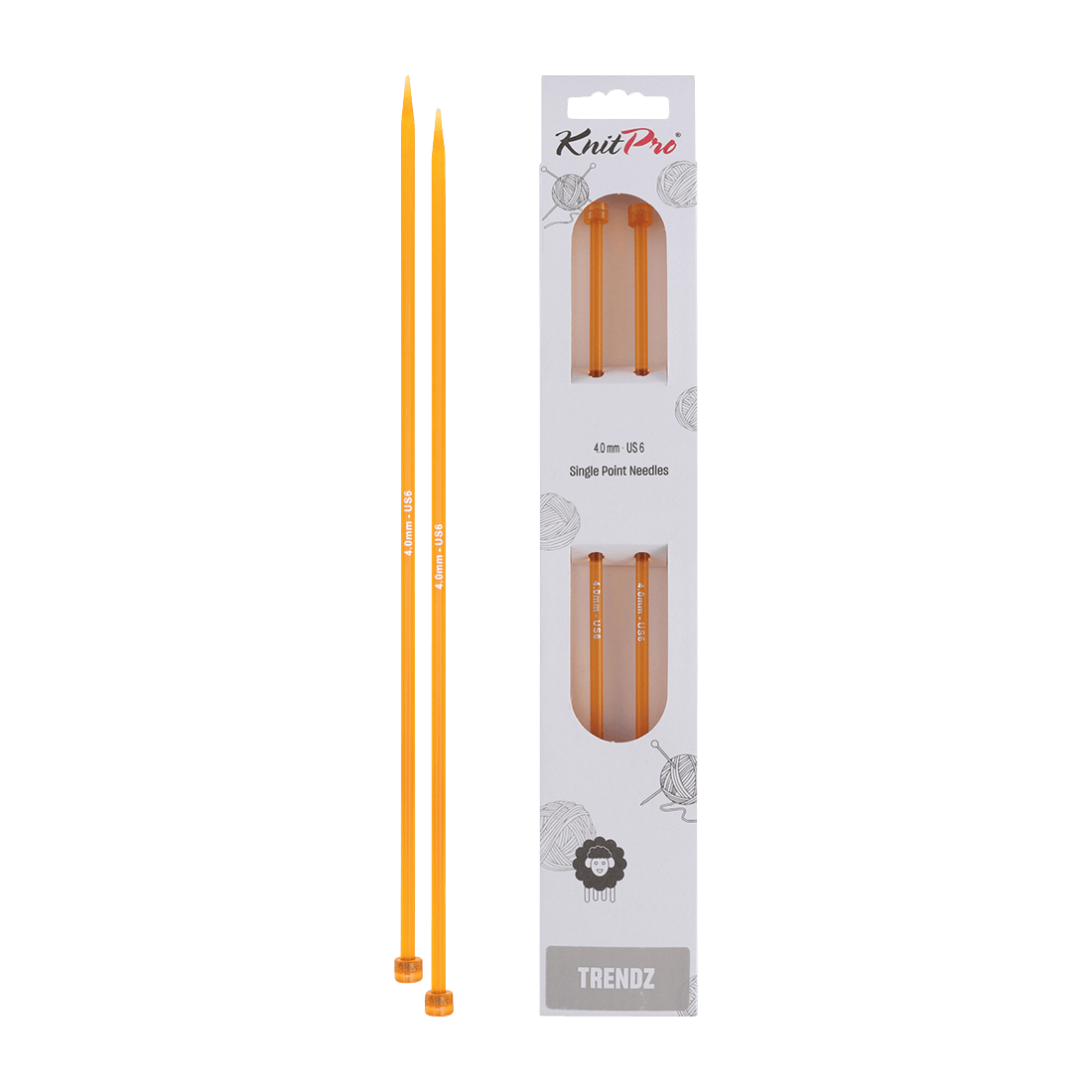 KnitPro Knitting Needles 30cm / 4.0mm KnitPro | Trendz | Single Pointed Knitting Needles