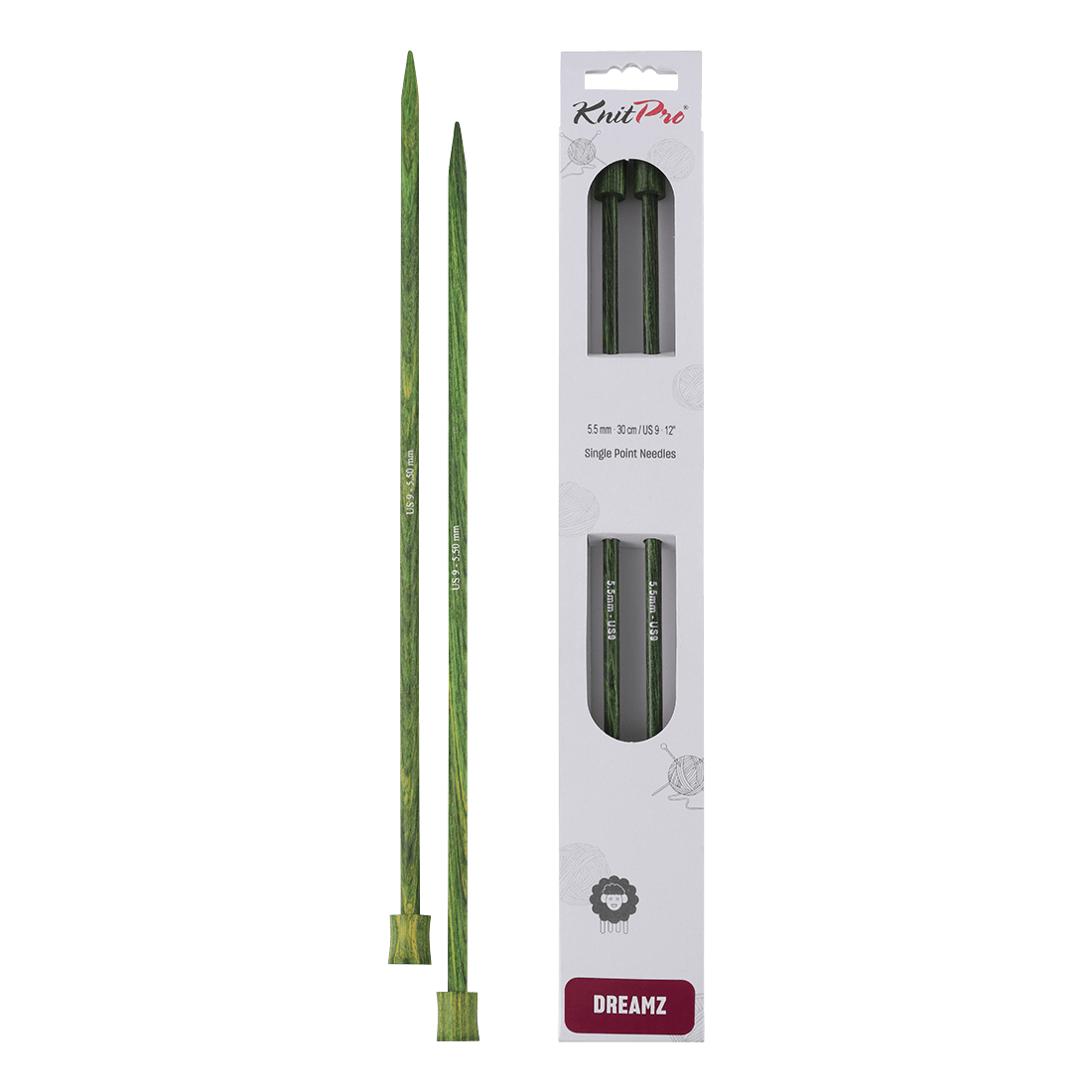 KnitPro Knitting Needles 30cm / 5.5mm KnitPro | Dreamz | Single Pointed Knitting Needles