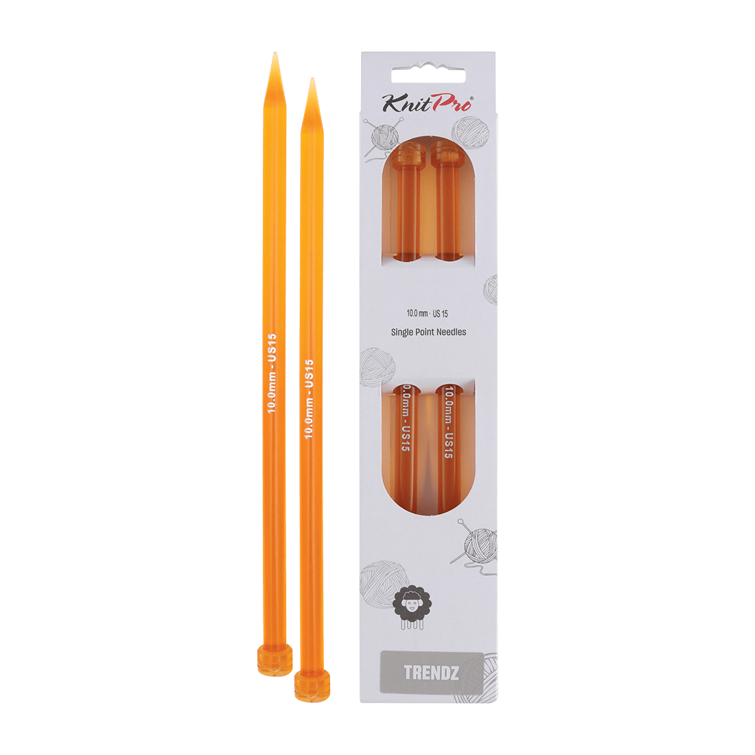 KnitPro Knitting Needles 35cm / 10.0mm KnitPro | Trendz | Single Pointed Knitting Needles