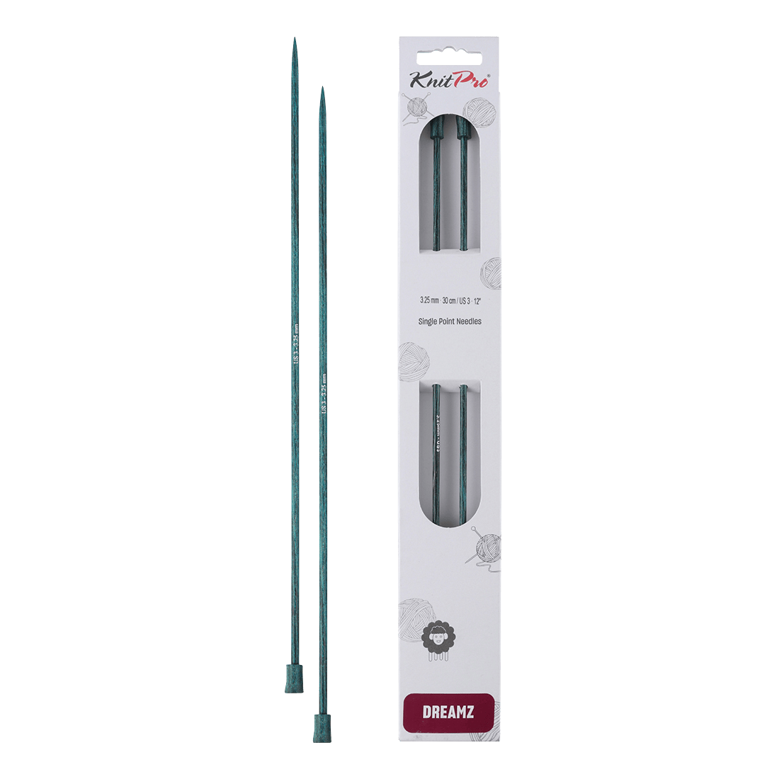 KnitPro Knitting Needles 35cm / 3.25mm KnitPro | Dreamz | Single Pointed Knitting Needles