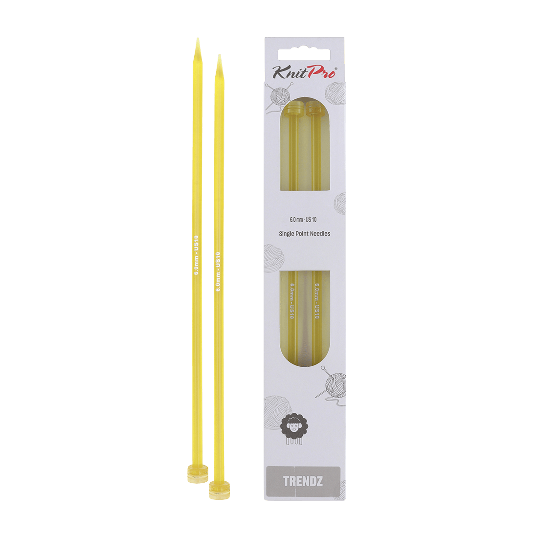 KnitPro Knitting Needles 35cm / 6.0mm KnitPro | Trendz | Single Pointed Knitting Needles