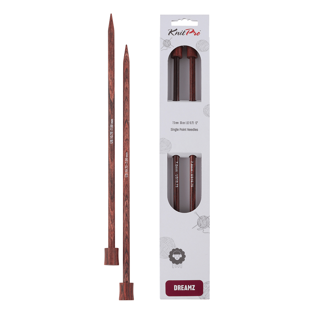 KnitPro Knitting Needles 35cm / 7.0mm KnitPro | Dreamz | Single Pointed Knitting Needles