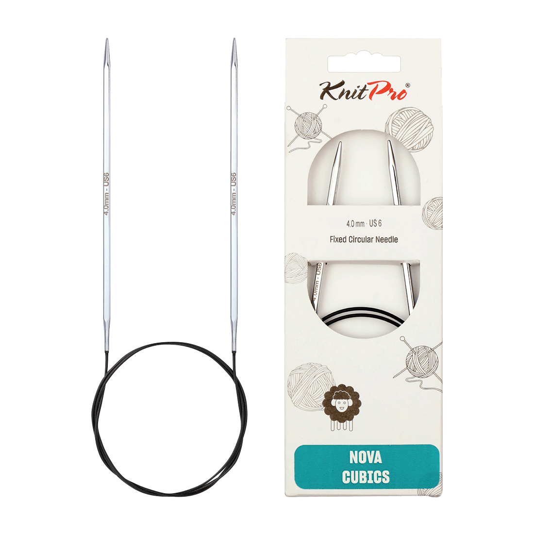 KnitPro Knitting Needles 40cm / 2.5mm KnitPro | Nova Cubics | Fixed Circular Knitting Needles
