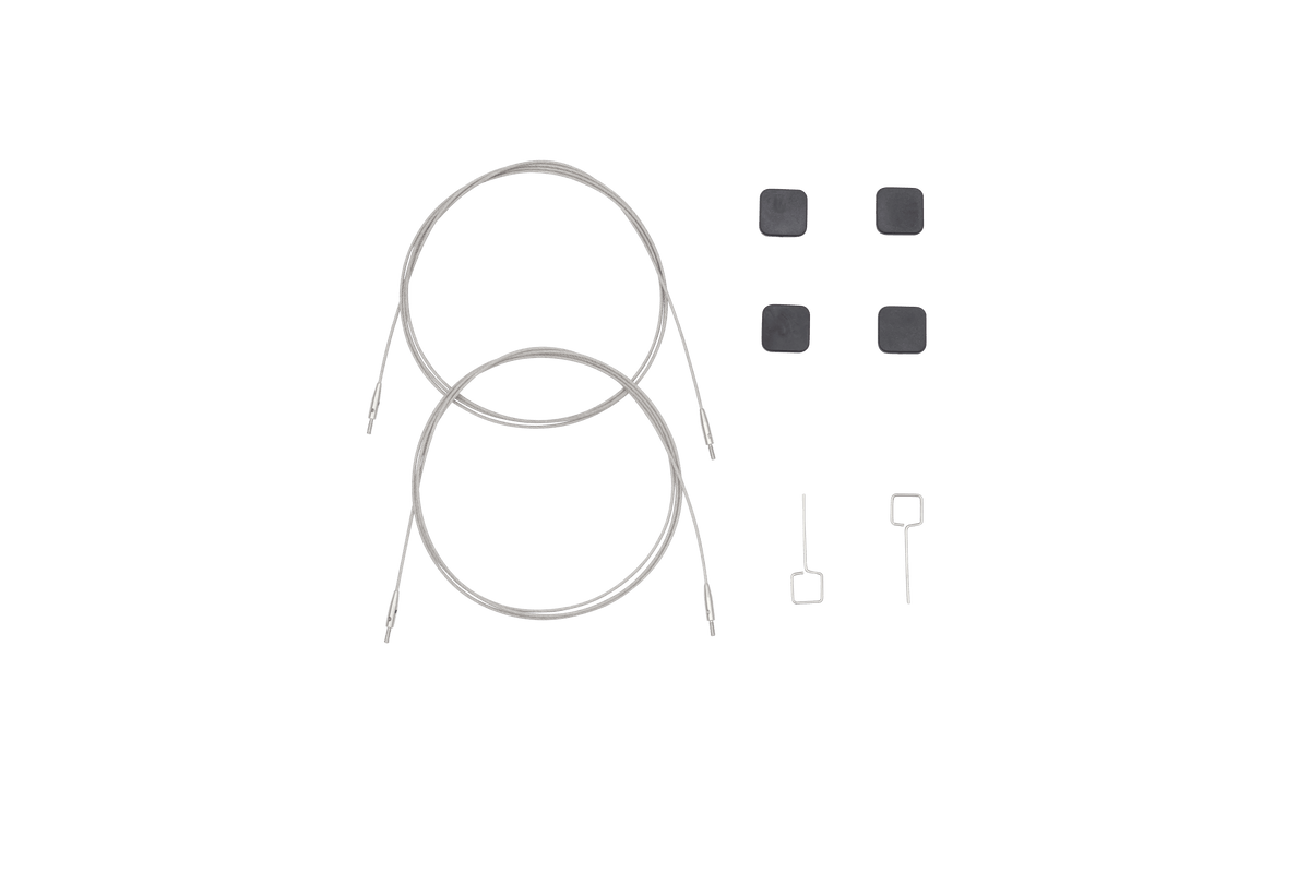 KnitPro Knitting Needles 56cm to make 80cm needle KnitPro | Petite Cables | Fixed Stainless Steel Cables with Silver Connectors