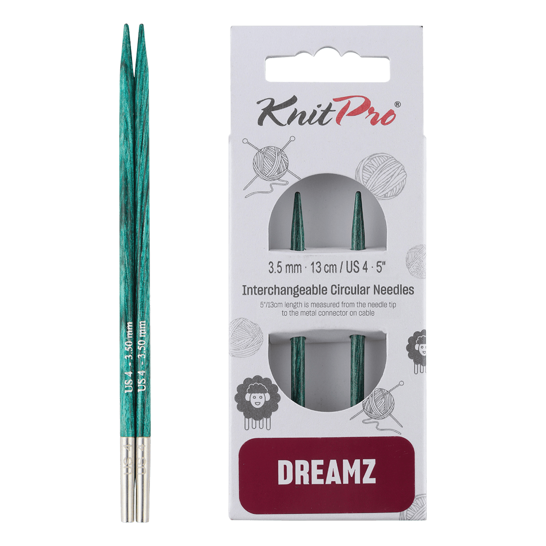 KnitPro Knitting Needles 5cm / 3.5mm KnitPro | Dreamz | Interchangeable Knitting Needle Tips