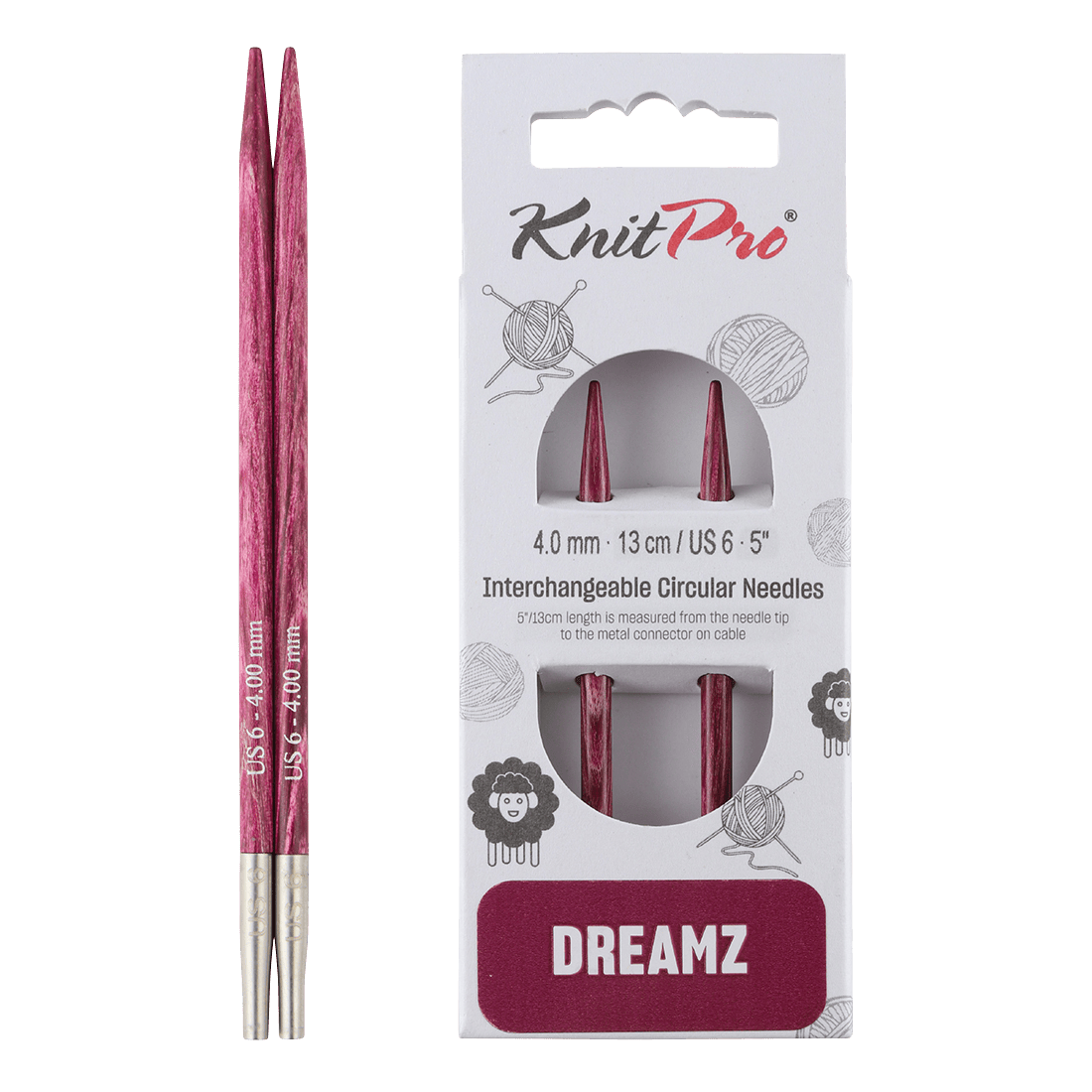 KnitPro Knitting Needles 5cm / 4.0mm KnitPro | Dreamz | Interchangeable Knitting Needle Tips