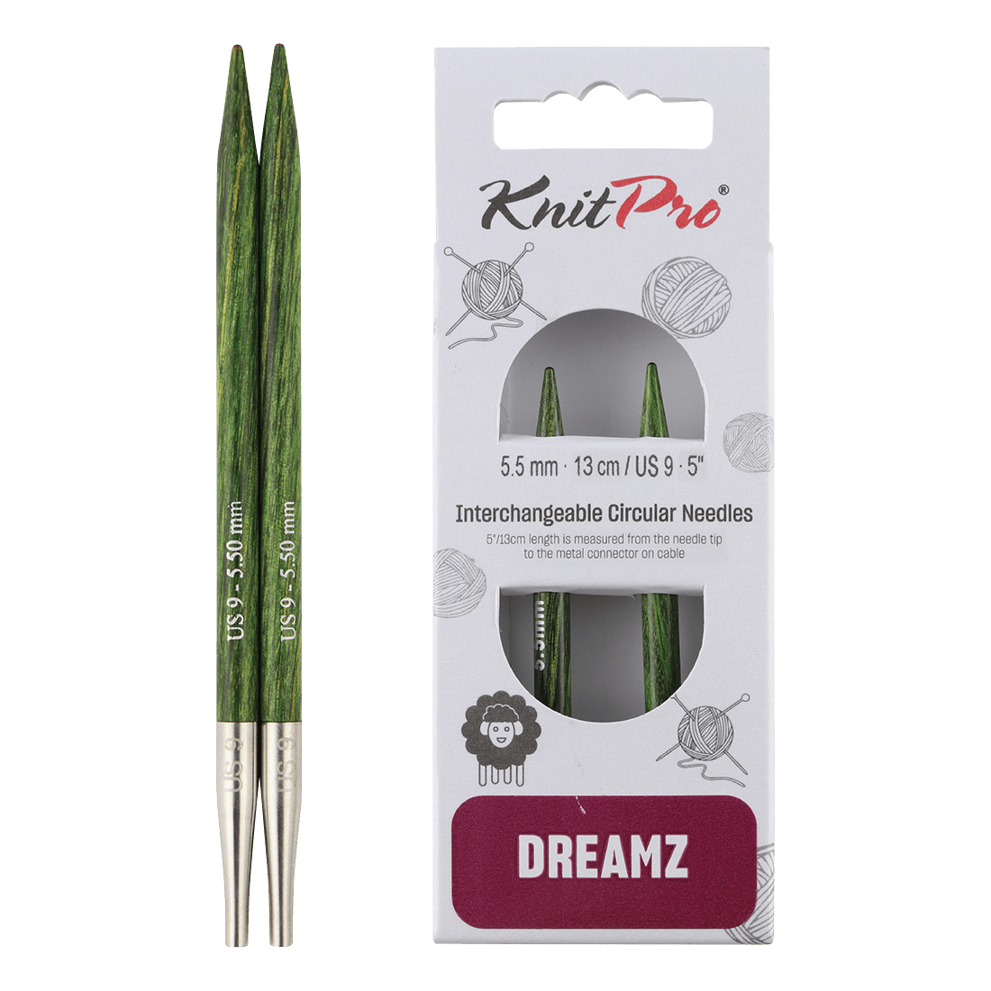 KnitPro Knitting Needles 5cm / 5.5mm KnitPro | Dreamz | Interchangeable Knitting Needle Tips