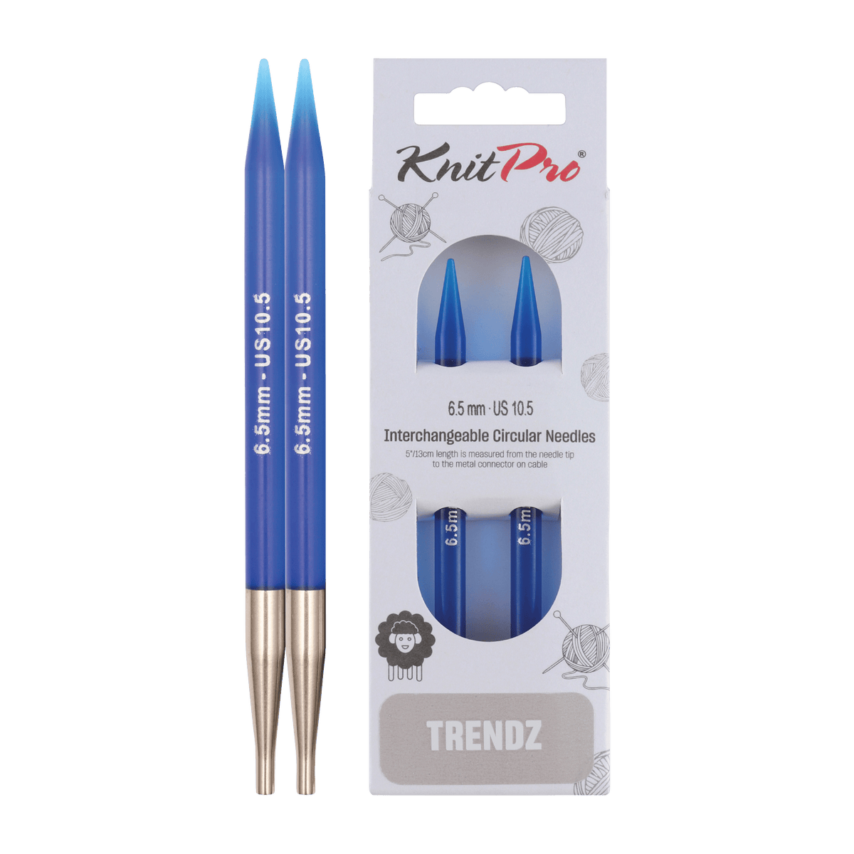 KnitPro Knitting Needles 6.5mm KnitPro | Trendz | 13cm Interchangeable Knitting Needle Tips