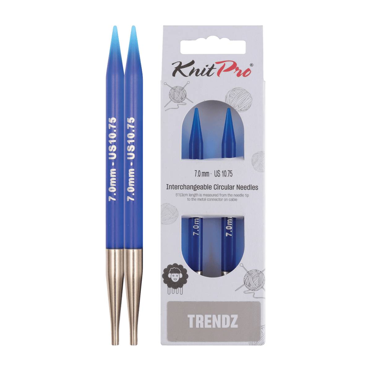 KnitPro Knitting Needles 7.0mm KnitPro | Trendz | 13cm Interchangeable Knitting Needle Tips