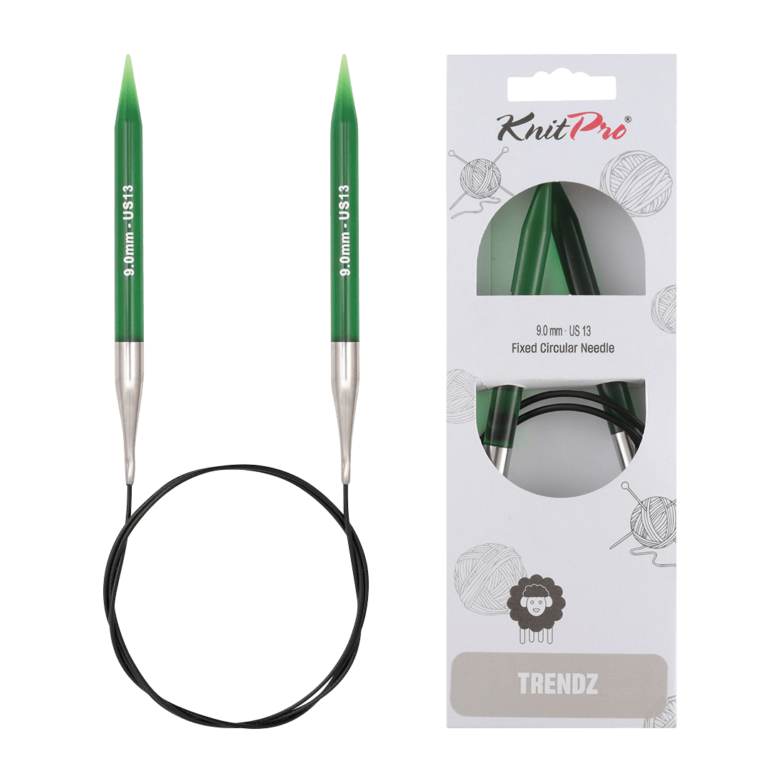 KnitPro Knitting Needles 80cm / 9.0mm KnitPro | Trendz | Fixed Circular Knitting Needles