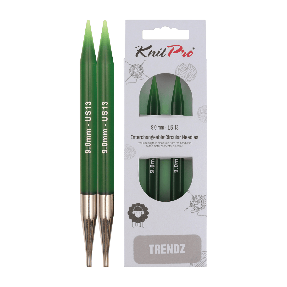 KnitPro Knitting Needles 9.0mm KnitPro | Trendz | 13cm Interchangeable Knitting Needle Tips