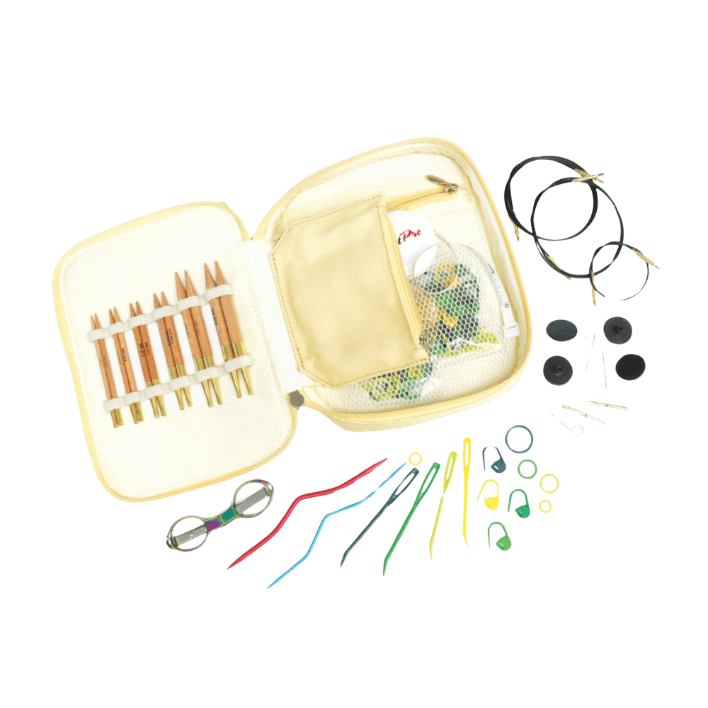 KnitPro Knitting Needles KnitPro | Basix Wood | Beginner Special Interchangeable Knitting Needle Set