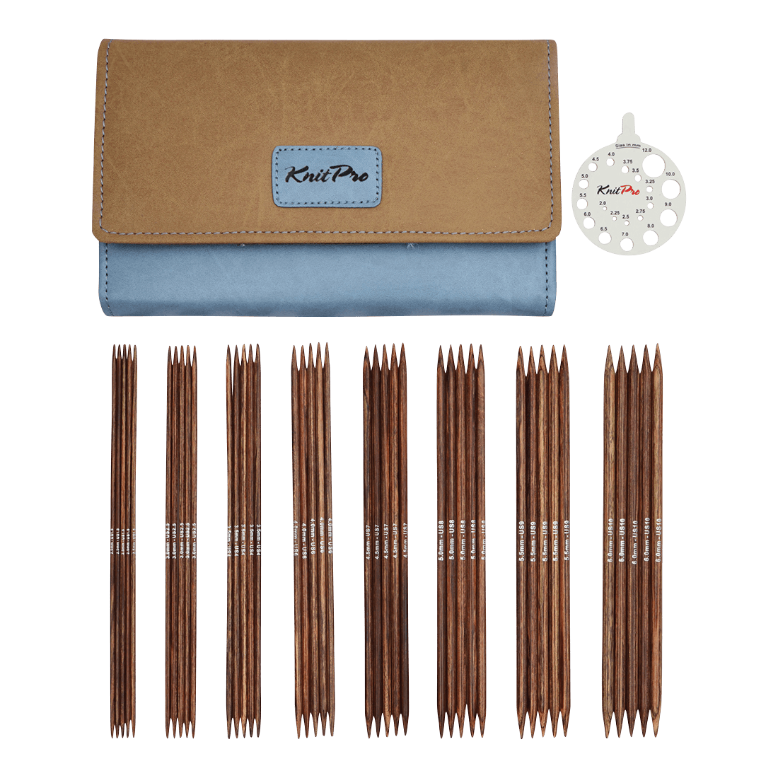 KnitPro Knitting Needles KnitPro | Ginger | 20cm Double Pointed Knitting Needle Midi Set