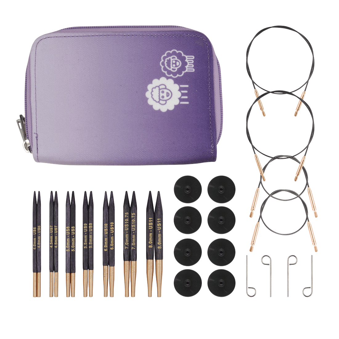 KnitPro Knitting Needles KnitPro | J'adore Cubics | 10cm Interchangeable Knitting Needle Deluxe Set