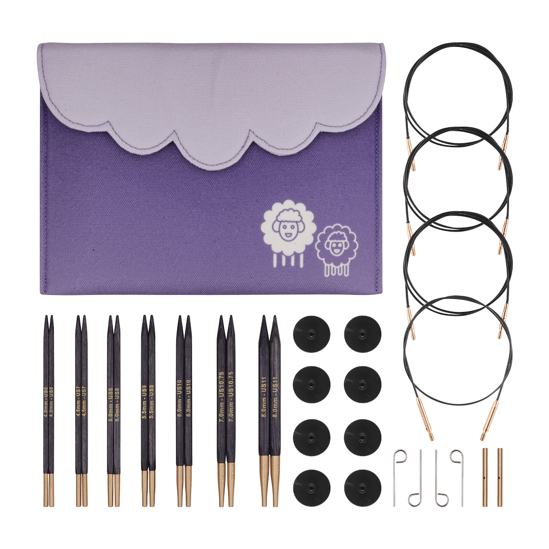 KnitPro Knitting Needles KnitPro | J'adore Cubics | 13cm Interchangeable Knitting Needle Deluxe Set