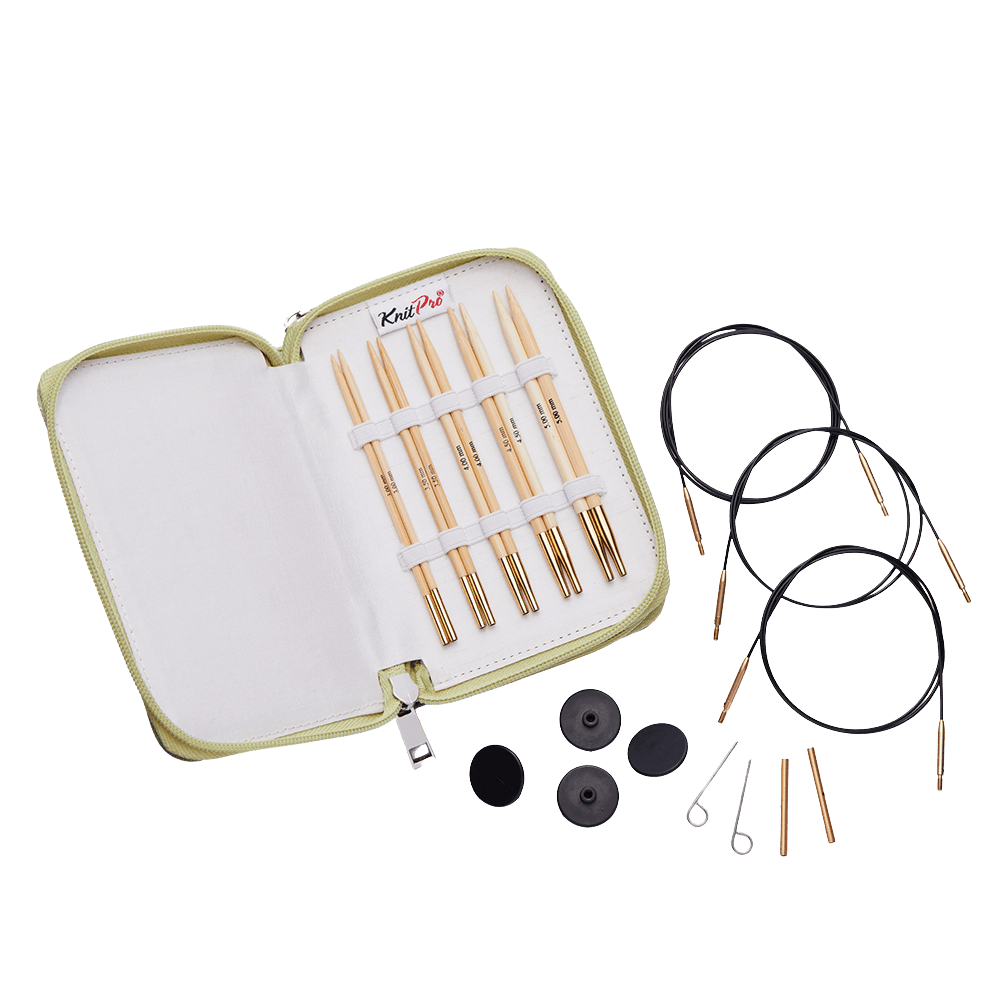KnitPro Knitting Needles KnitPro | Japanese Bamboo | 13cm Interchangeable Knitting Needle Starter Set