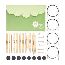 KnitPro Knitting Needles KnitPro | Japanese Bamboo | 13cm Interchangeable Knitting Needle Tips Deluxe Set