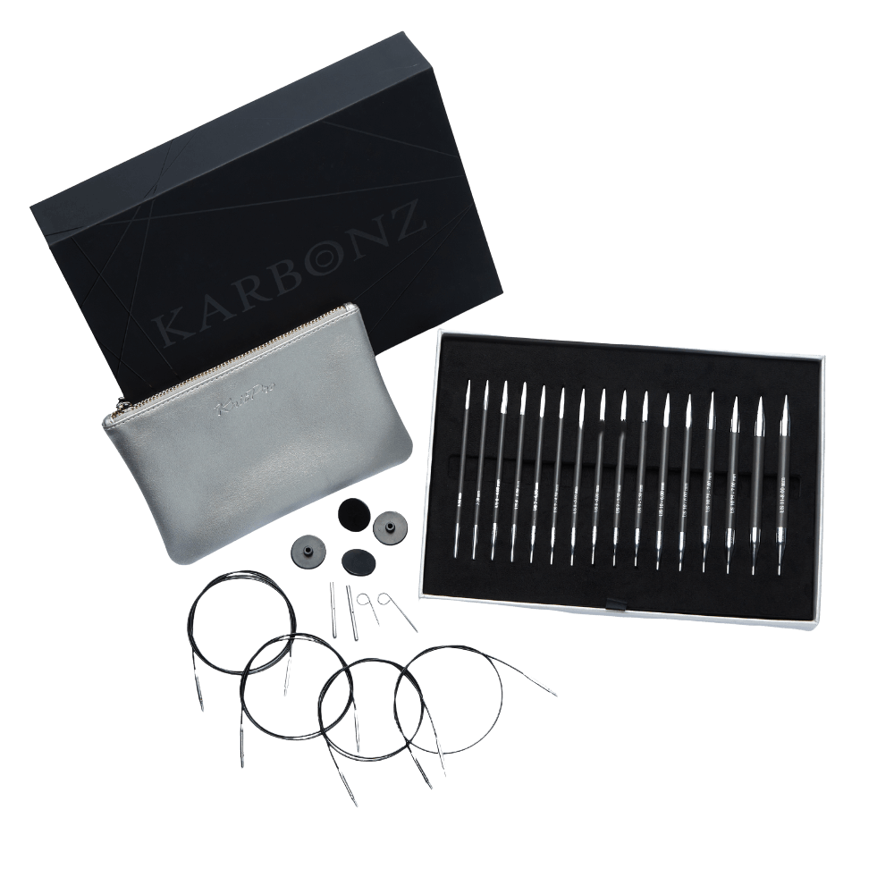 KnitPro Knitting Needles KnitPro | Karbonz | 13cm Interchangeable Knitting Needle Set | Box of Joy