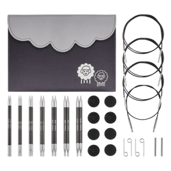 KnitPro Knitting Needles KnitPro | Karbonz | 13cm Interchangeable Knitting Needle Tips Midi Set