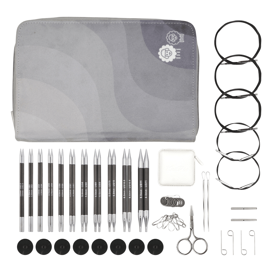 KnitPro Knitting Needles KnitPro | Karbonz | 13cm Interchangeable Knitting Needle Tips Regal Set