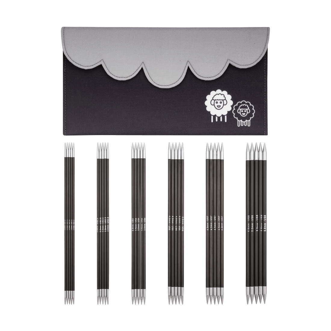 KnitPro Knitting Needles KnitPro | Karbonz | 15cm Double Pointed Knitting Needle Starter Set