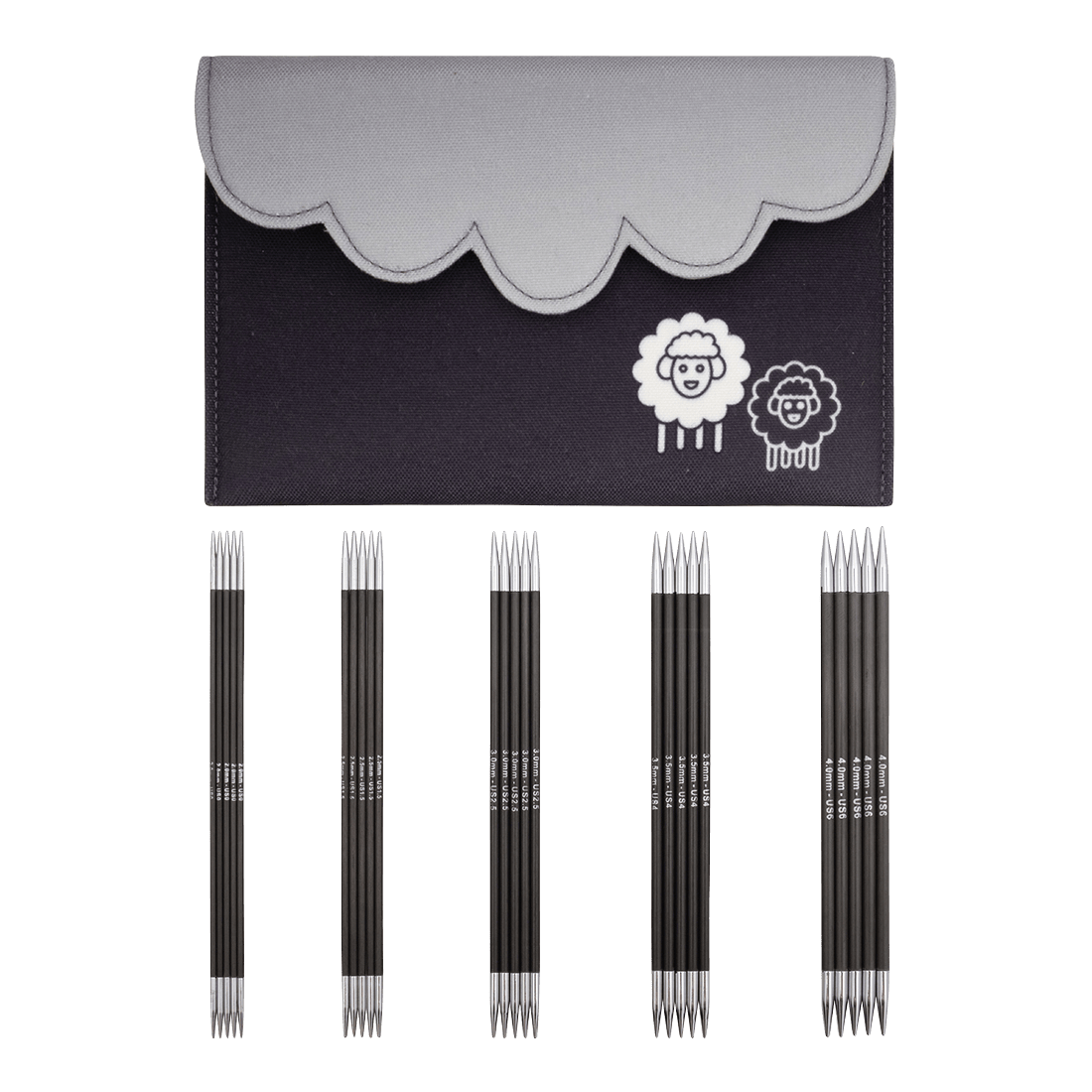 KnitPro Knitting Needles KnitPro | Karbonz | 20cm Double Pointed Knitting Needle Starter Set