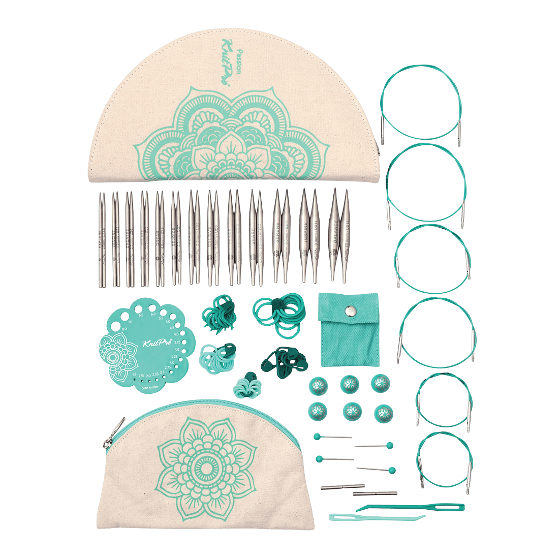 KnitPro Knitting Needles KnitPro | The Mindful Collection | Passion 10cm Lace Interchangeable Knitting Needle Set