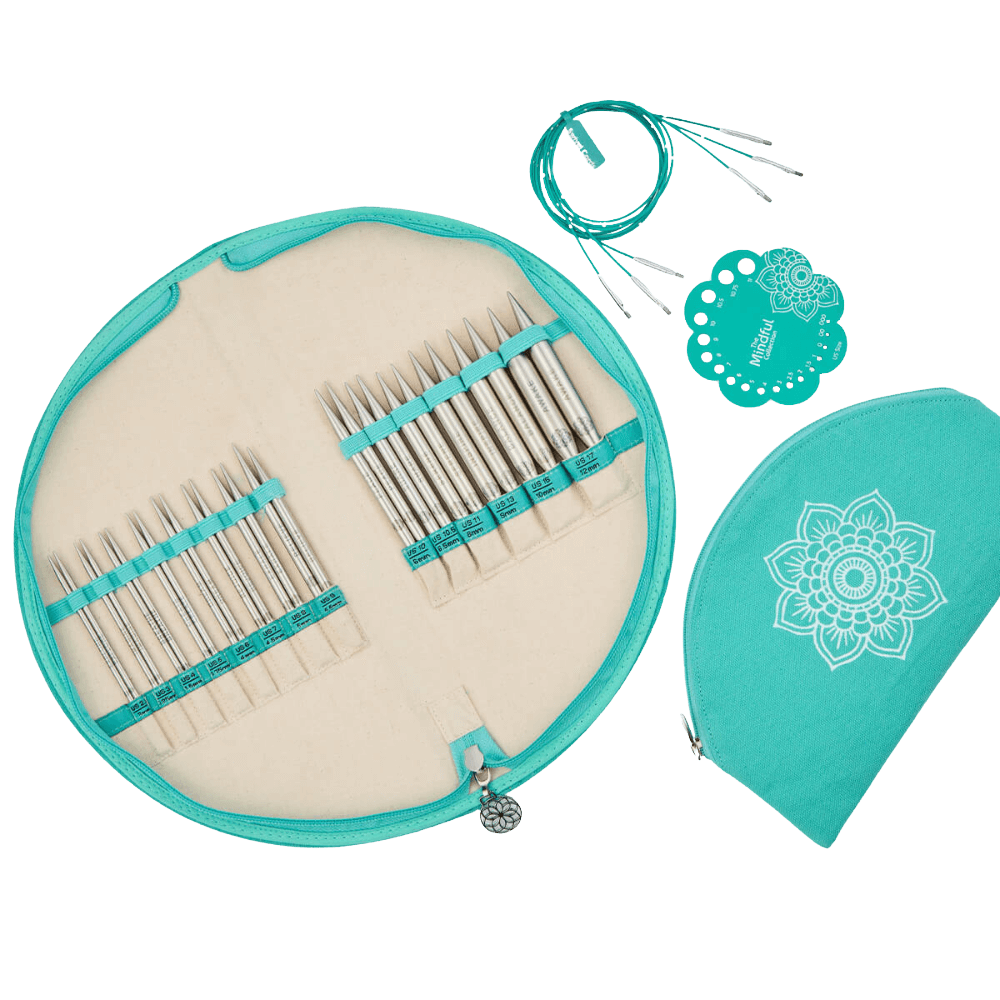 KnitPro Knitting Needles The Mindful Collection | Affection | 13cm Lace Interchangeable Knitting Needle Set