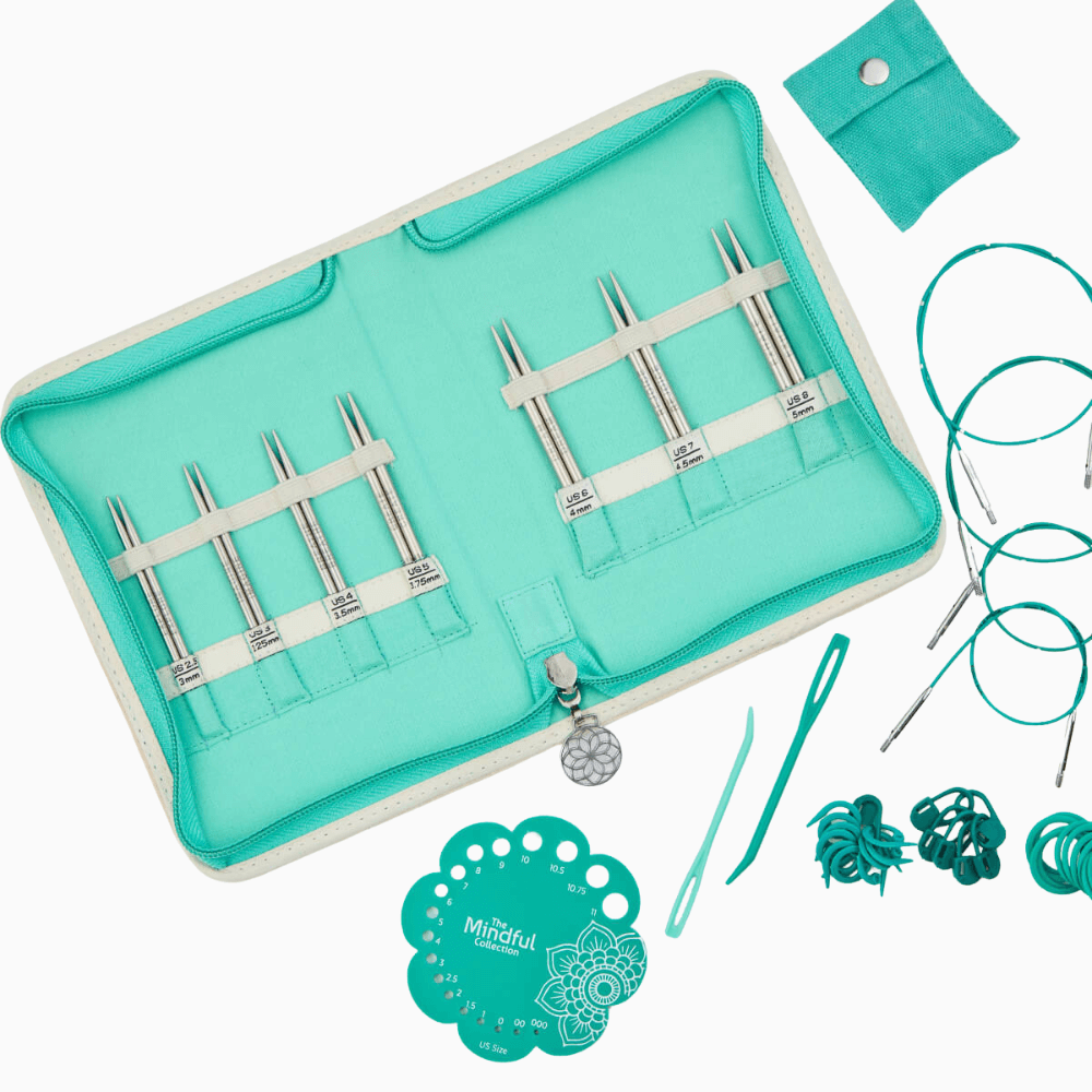 KnitPro Knitting Needles The Mindful Collection | Grace 10cm Lace Interchangeable Knitting Needle Set