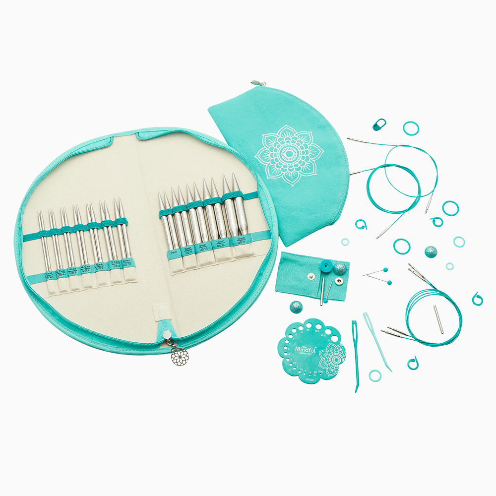 KnitPro Knitting Needles The Mindful Collection | Gratitude 13cm Lace Interchangeable Knitting Needle Set