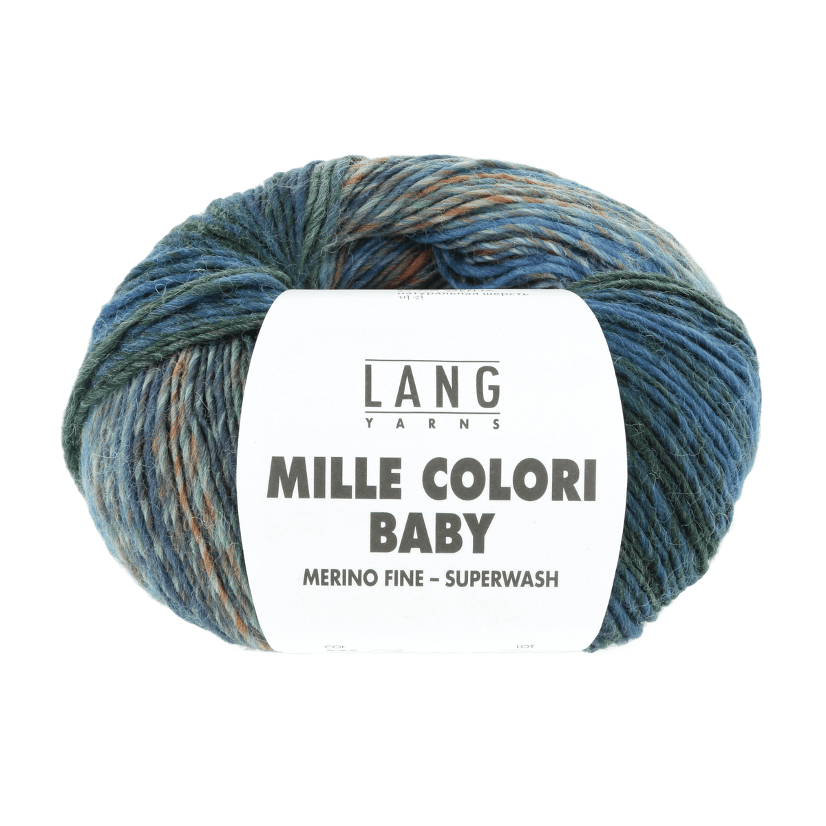 Lang Yarns Baby Wool Blue / Salmon / Petrol LANGYARNS | Baby Yarn | MILLE COLORI BABY | 4-Ply | 845