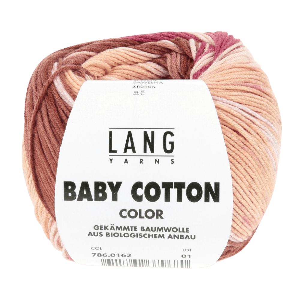 Lang Yarns Baby Wool Burgundy / Apricot / Brown LANG YARNS | Baby Yarn | Baby Cotton Colour | 4-Ply | 786