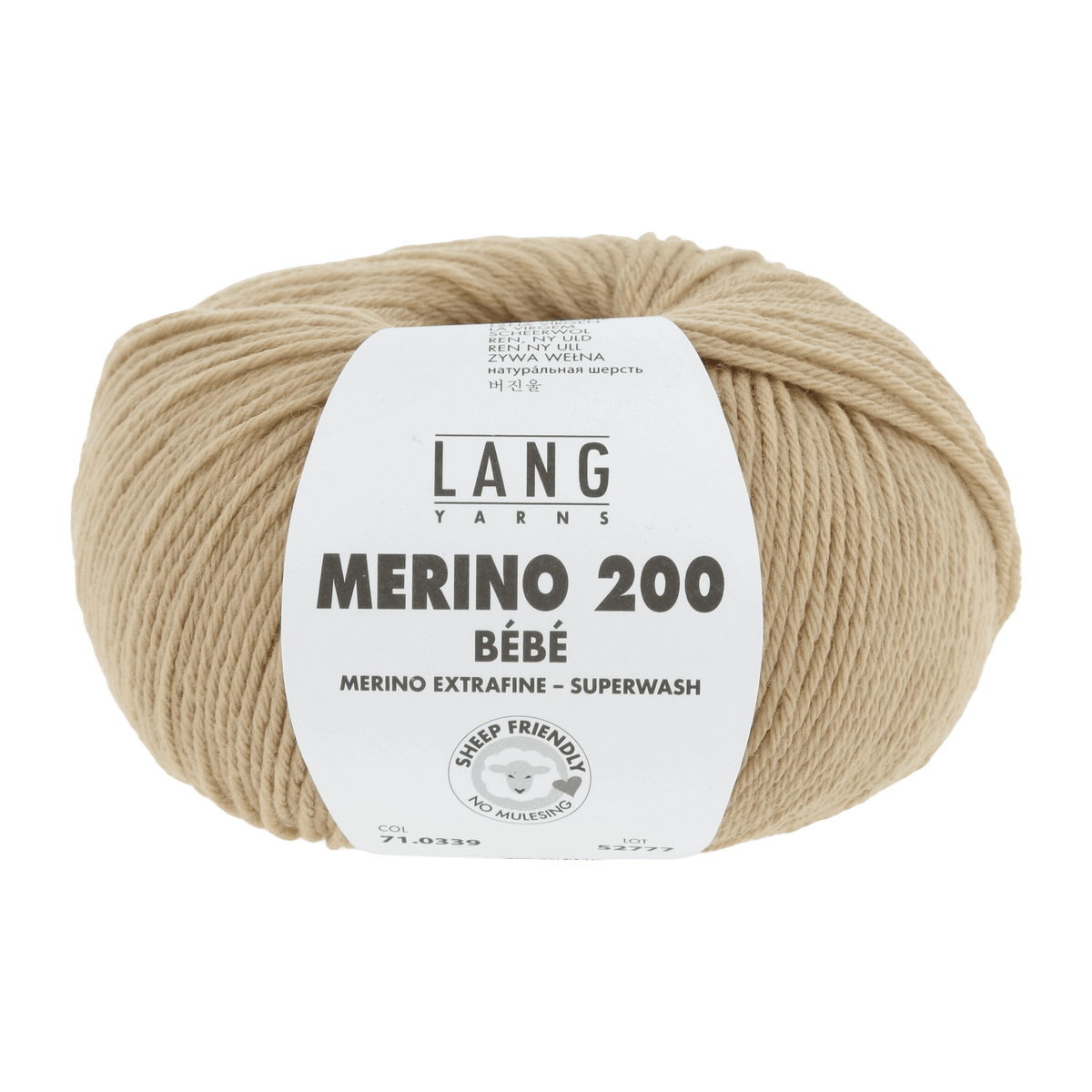 Lang Yarns Baby Wool Camel LANGYARNS | Baby Yarn | MERINO 200 BÉBÉ | 4-Ply | 71