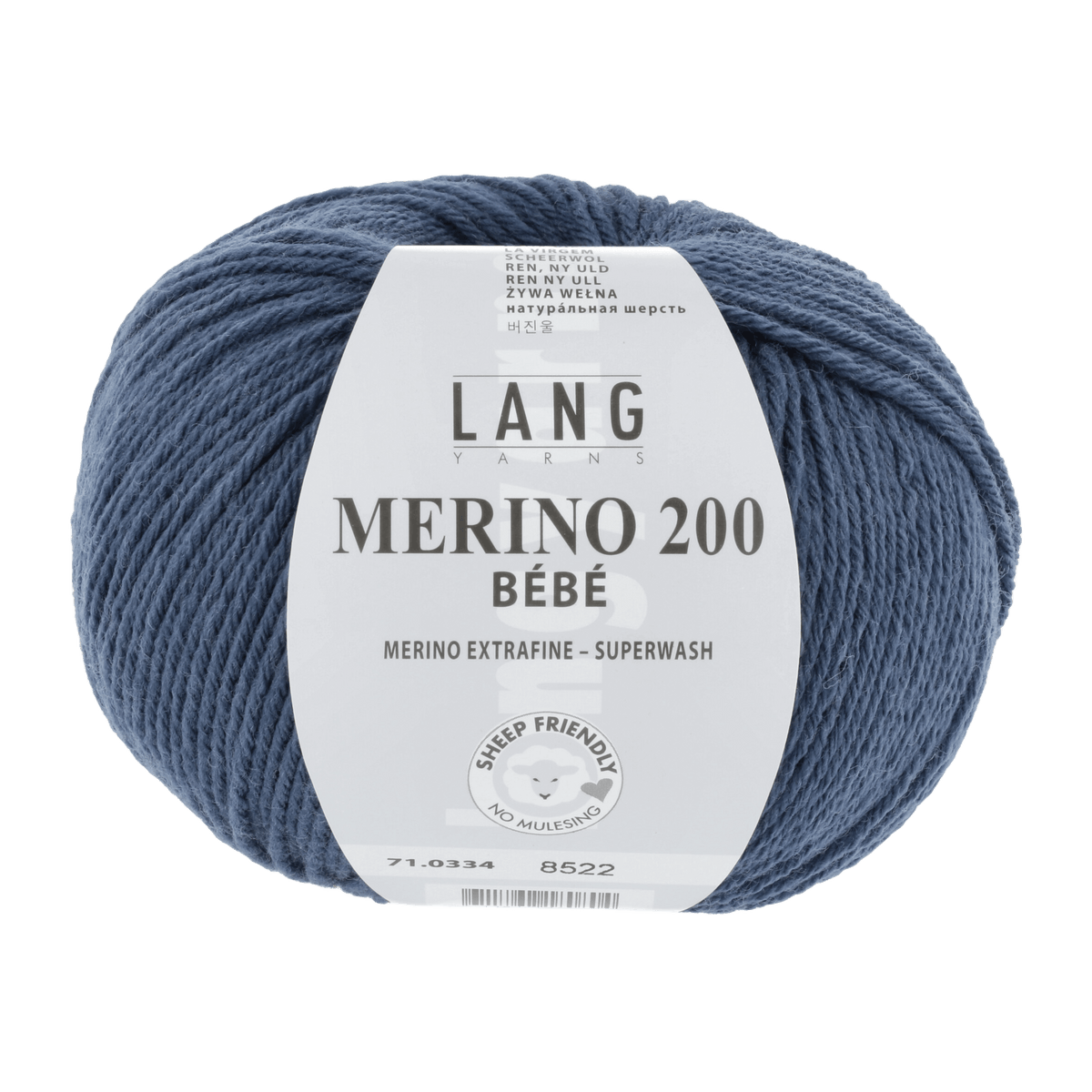 Lang Yarns Baby Wool Dark Jeans LANGYARNS | Baby Yarn | MERINO 200 BÉBÉ | 4-Ply | 71