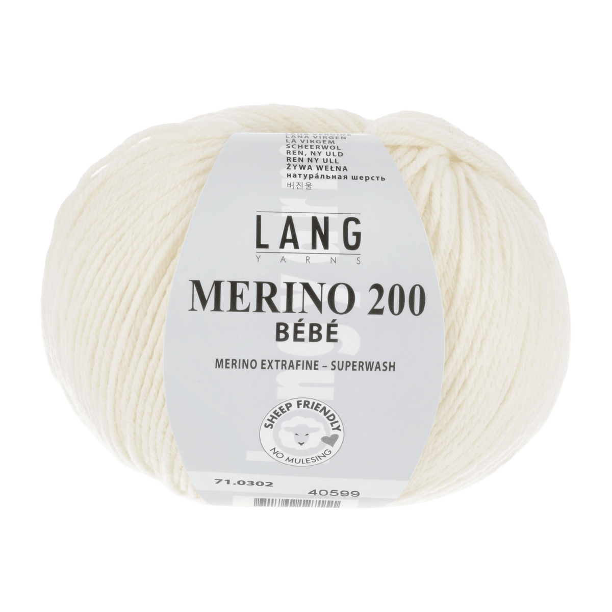 Lang Yarns Baby Wool Egg White LANGYARNS | Baby Yarn | MERINO 200 BÉBÉ | 4-Ply | 71