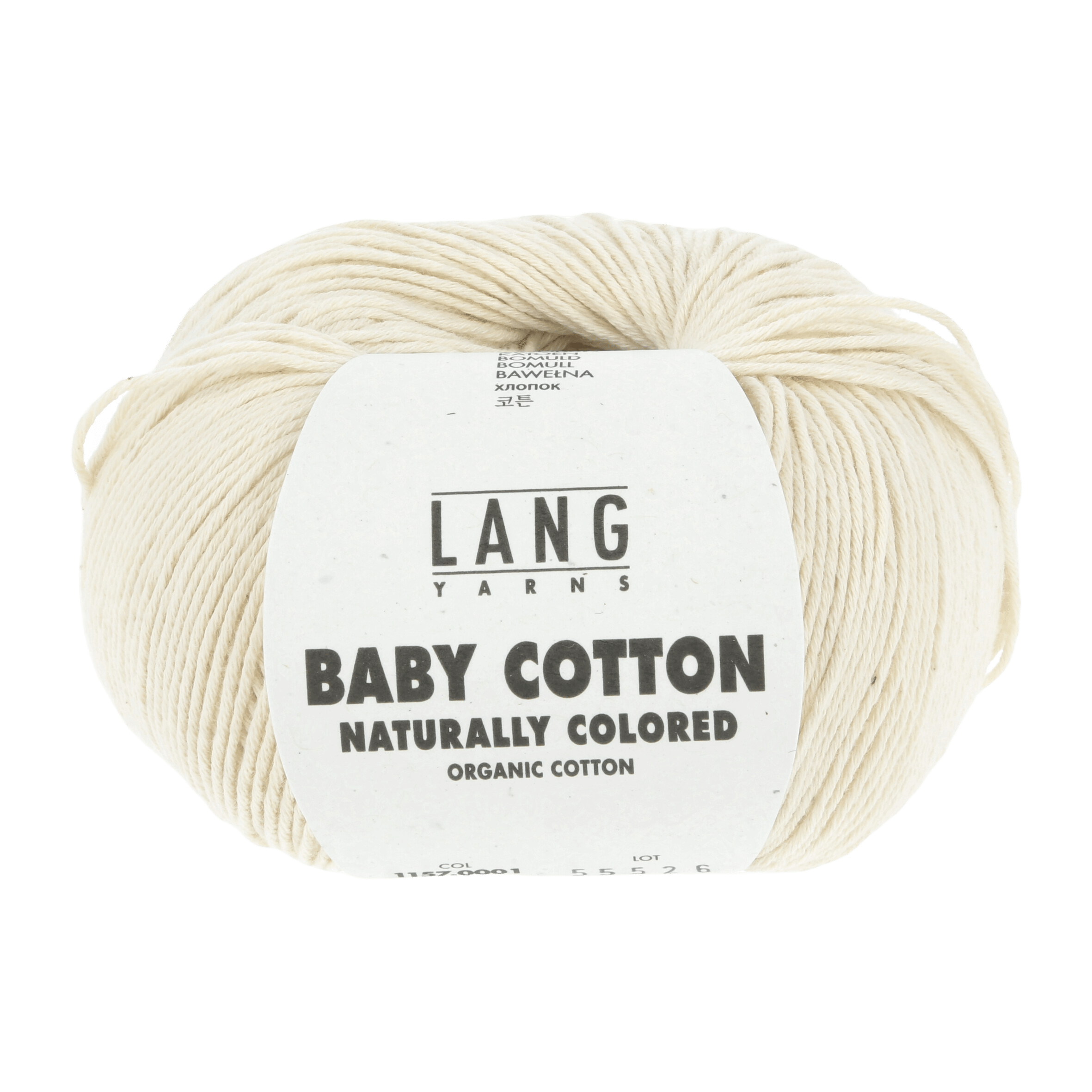 Lang Yarns Baby Wool Ivory LANGYARNS | Baby Yarn | Baby Cotton Naturally Coloured | 4-Ply | 1157